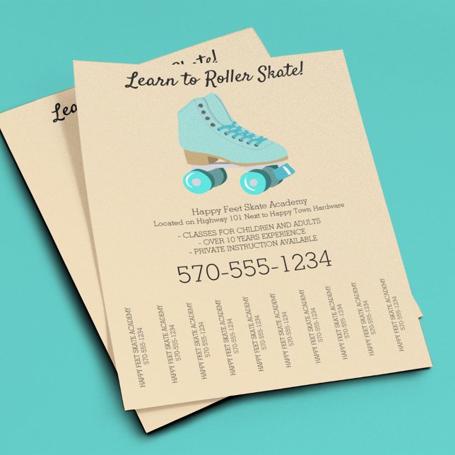 Flyer Patinação no Rolo, Aulas de Patinação, Personaliza (Criador carregado)