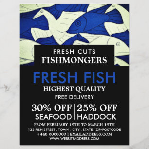 Flyer Peixes e gaivotas, Fishmonger/Esposa, Mercado de P