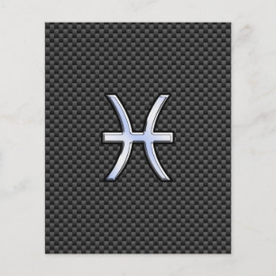 Flyer Peixes Sinal de Zodíaco no Impressão de fibra de