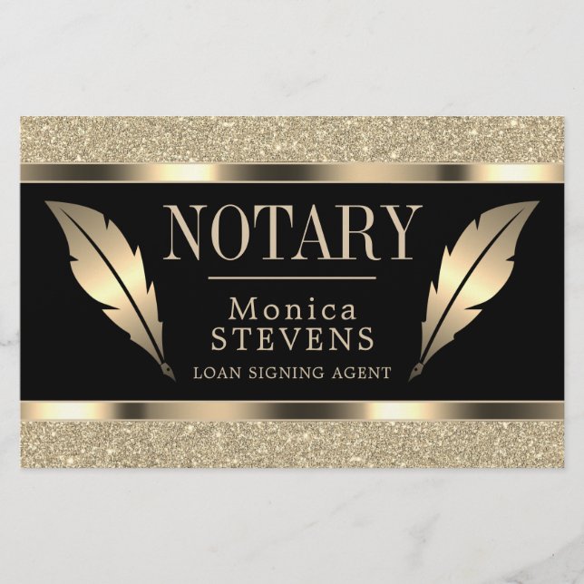 Flyer Pena de caneta de tinta ouro luxuosa (Frente)