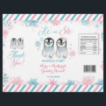 Flyer Penguin Winter Gender Reveal Chip Bag Wrapper<br><div class="desc">Penguin Winter Gender Reveal Chip Bag Template</div>