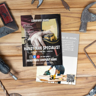 Flyer Pequenas empresas do carpinteiro Handyman Services