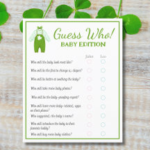 Pequeno Bebê Shamrock Lucky Guess Quem é o Bebê