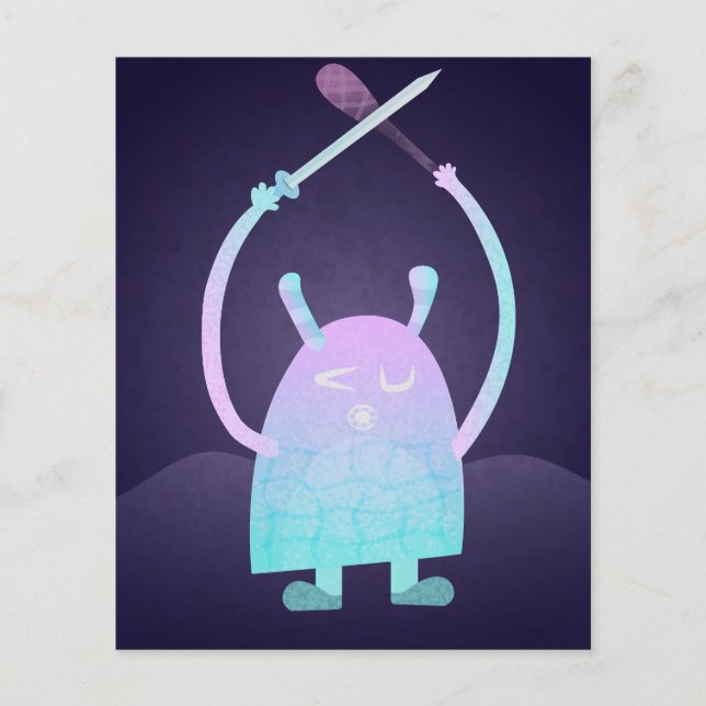 Flyer Pequeno Monstro Azul (Frente)