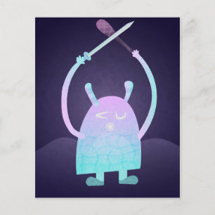 Flyer Pequeno Monstro Azul