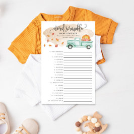 Flyer Pequeno Pumpkin Baby Word Scramble Paper Card