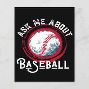Flyer Pergunte-Me Sobre Baseball