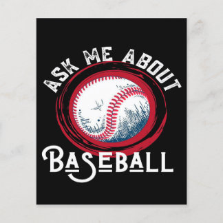 Flyer Pergunte-Me Sobre Baseball
