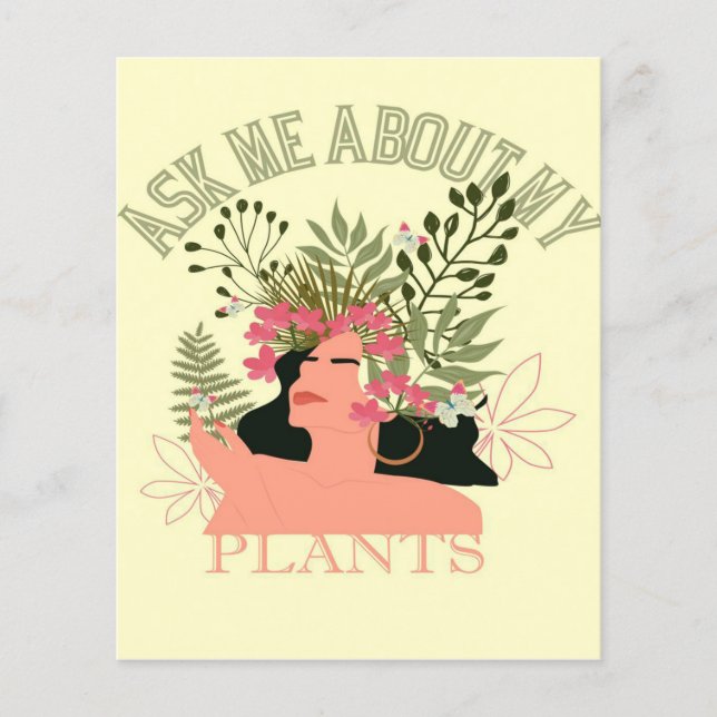 Flyer Pergunte-me sobre minhas plantas | Presente Para A (Frente)