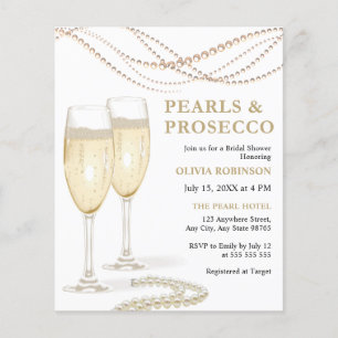 Flyer Pérolas de Orçamento e Chá de panela Prosecco