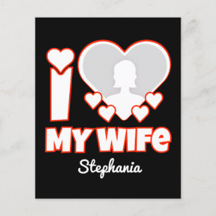 Flyer Personalizado Amo Minha Esposa - Adicionar Nome e 