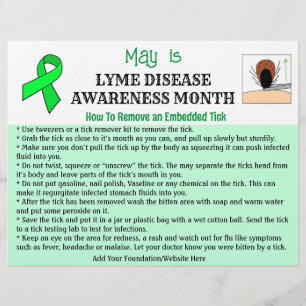 Flyer Personalizado Como remover um tick Educacional