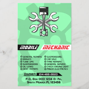 Flyer Personalizado para reparo automático mecânico móve