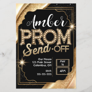 Flyer Personalizar BAILE DE FORMATURA SEND-OFF Espumante