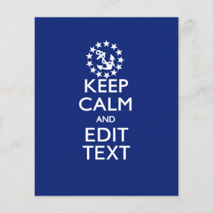 Flyer Personalize Seu Texto Náutico Mantenha Calmo E Ed