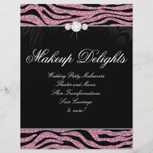 Flyer Pêssego do passageiro alegórico Salão Zebra Rosa