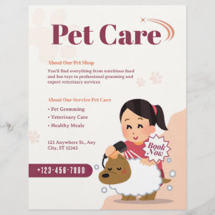Flyer Pet care - Empresa de serviços de localização de a