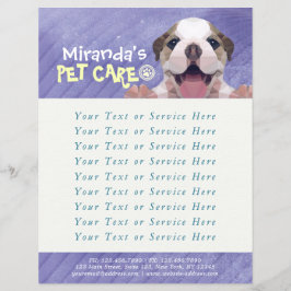 Flyer Pet Care Sitting Bathing Grooming Salon Comida Com