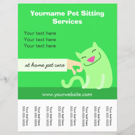 Flyer Pet Sitter's Cat Flyer-green