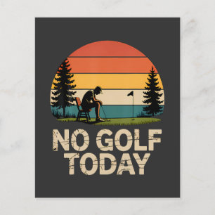 Flyer Piada Sem Golfe Hoje Engraçado Triste