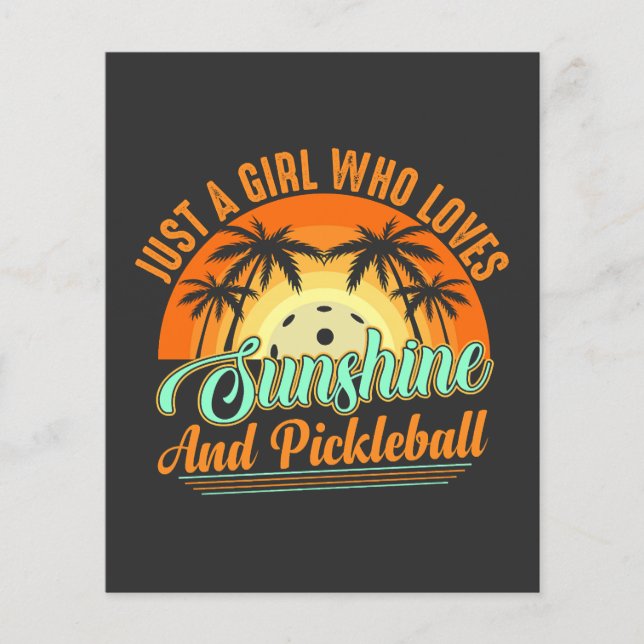 Flyer pickleball mulheres sol (Frente)