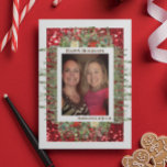 Flyer Pine Evergreen Frame Photo Template Glitter Budget<br><div class="desc">Este folheto não inclui envelopes. Você pode comprar seu próprio design ou transferir este para um cartão ou para um convite simples. Mais produtos com este design estão no meu compro. Este design pode ser personalizado na área fornecida pela alteração da foto e/ou do texto. Ou pode ser personalizado clicando...</div>