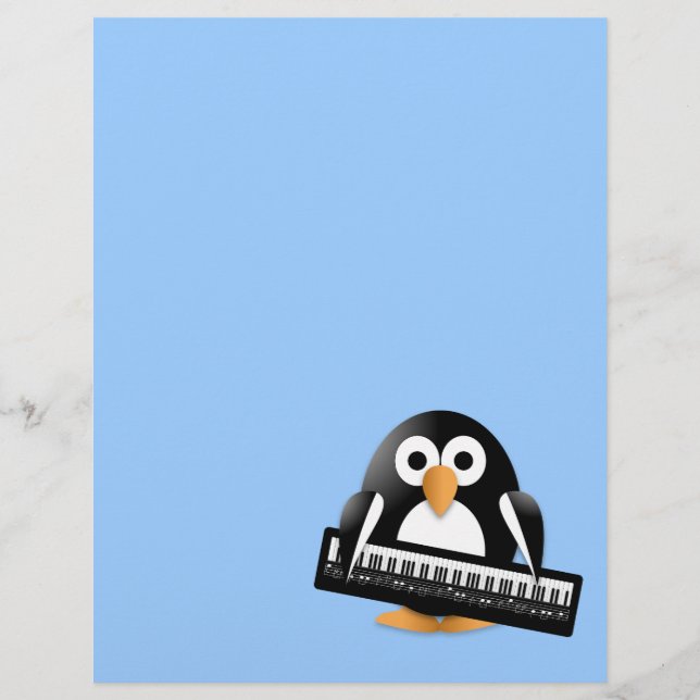 Flyer Pinguim com teclado de piano (Frente)