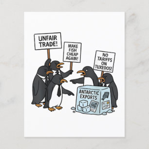 Flyer Pinguins contra Tarifas Anti Trump