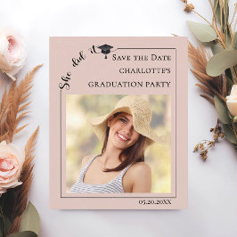 Flyer Pink Blush Photo Graduation Party Save the Date