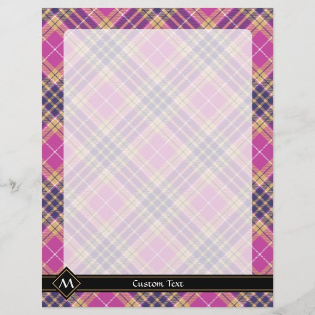Flyer Pink, Gold and Blue Tartan (Frente)