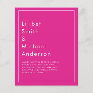 Flyer PINK Modern Core Weding