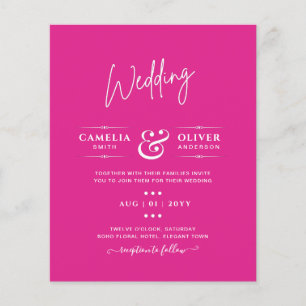 Flyer PINK Modern Core Weding
