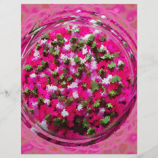 Flyer Pink Potpourri Bulk Scrapbook Paper Pages (Frente)