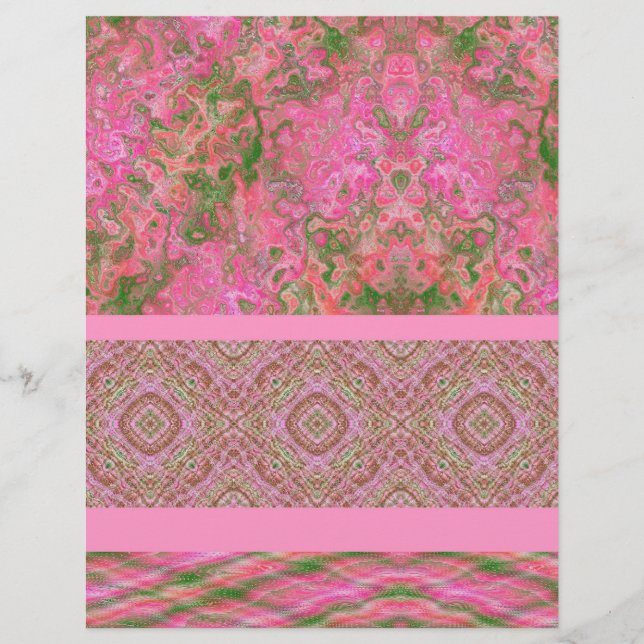 Flyer Pink Sampler Bulk Scrapbook Paper Pages (Frente)