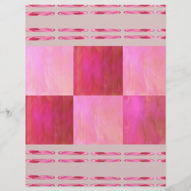 Flyer Pink Skies Tiles Bulk Scrapbook Paper Pages (Frente)
