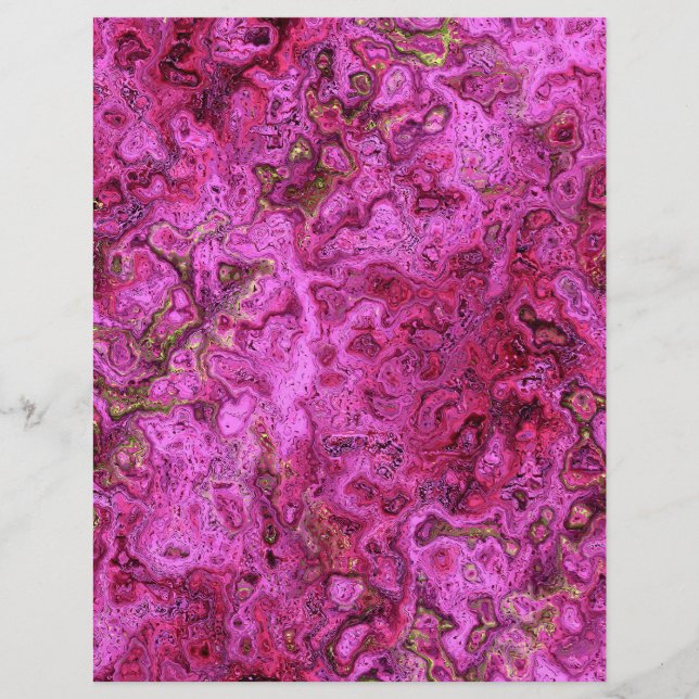 Flyer Pink Swirly Marble Bulk Scrapbook Paper Pages (Frente)