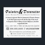 Flyer Pintor e Decorador Preto e Branco Modernos<br><div class="desc">Folheto de propaganda do pintor preto e branco moderno e decorador pela loja de Cartão de visita.</div>