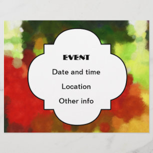 Flyer Pintura verde vermelha