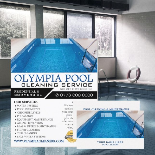 Flyer Piscina Cristal, Publicidade para Limpeza de Pisci (Criador carregado)