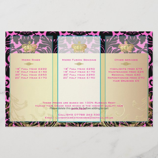 Flyer PixDezines cor da flora negra damask/diy backgroun (Frente)