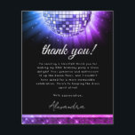 Flyer Placa de Bola de Disco de Festa de aniversário 60º<br><div class="desc">Elevem a vossa gratidão com o nosso Cartões de agradecimentos de aniversário do Purple Disco 60º aniversário. Este cartão captura a essência da era da discoteca, acrescentando um toque de glamour retrô e nostalgia às suas expressões de apreço. Numa vibrante sombra de roxo, esse cartões de agradecimentos gera energia e...</div>