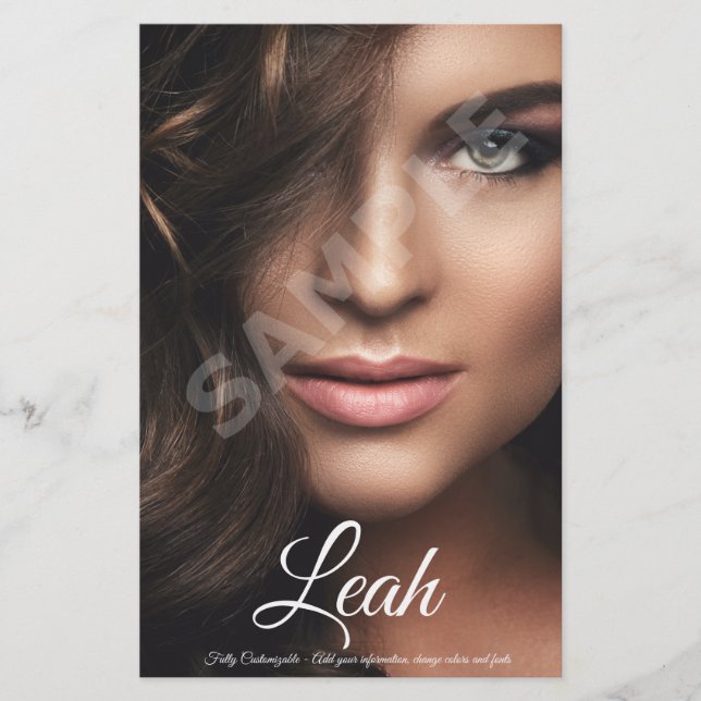 Flyer Placa Zed do Ator Comp do Modelo de Foto de 2 Lado (Frente)