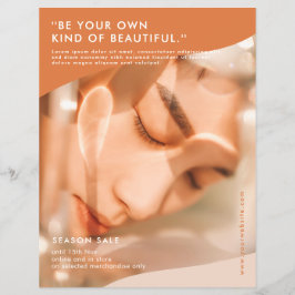 Flyer Planador Empresarial Moderno Terracotta e Rosa