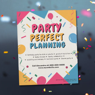 Flyer Planejador de Festa Vibrante