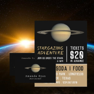 Flyer Planet Saturn, Propaganda de Eventos do Planetári