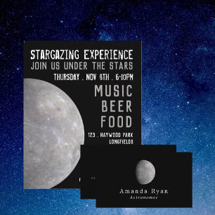 Flyer Planeta Mercúrio, Publicidade de Evento no Planetá