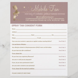 Flyer Plano de Negócios de Bronzeado por Spray Formulári