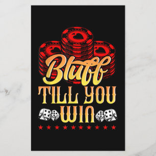 Flyer Poker Engraçado  Eu Amo Poker Bluff Até Você Ga