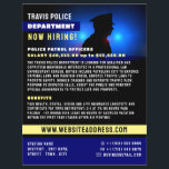 Flyer Policial Silhouette, Agente Policial Recrutado<br><div class="desc">Policial Silhouette,  Agente Policial Chamador de Recrutamento pela Loja de Cartão de visita.</div>