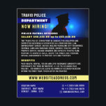 Flyer Policial Silhouette, Agente Policial Recrutado<br><div class="desc">Policial Silhouette,  Agente Policial Chamador de Recrutamento pela Loja de Cartão de visita.</div>
